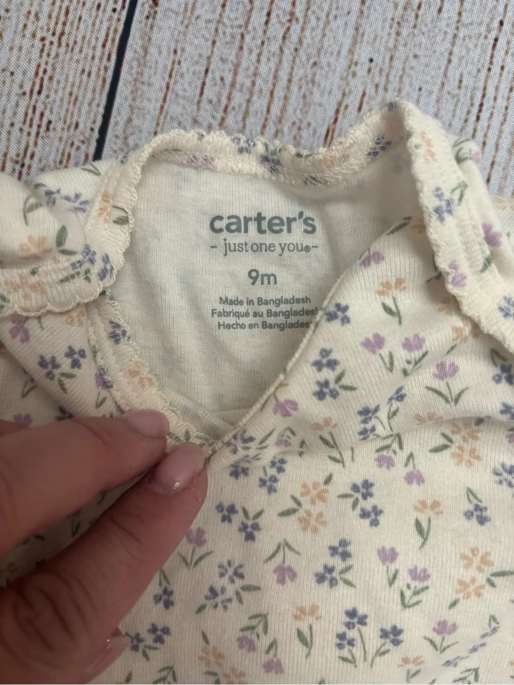 Carter’s Neutral Floral Kids Set - Long Sleeve Top & Pants